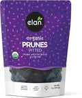 Elan Organic Pitted Prunes, 225g, Natural Dried Fruit, No Sugar Added, Sulphite-free, Non-GMO, Vegan, Gluten-Free, Kosher, Healthy Snack, Dried Plums