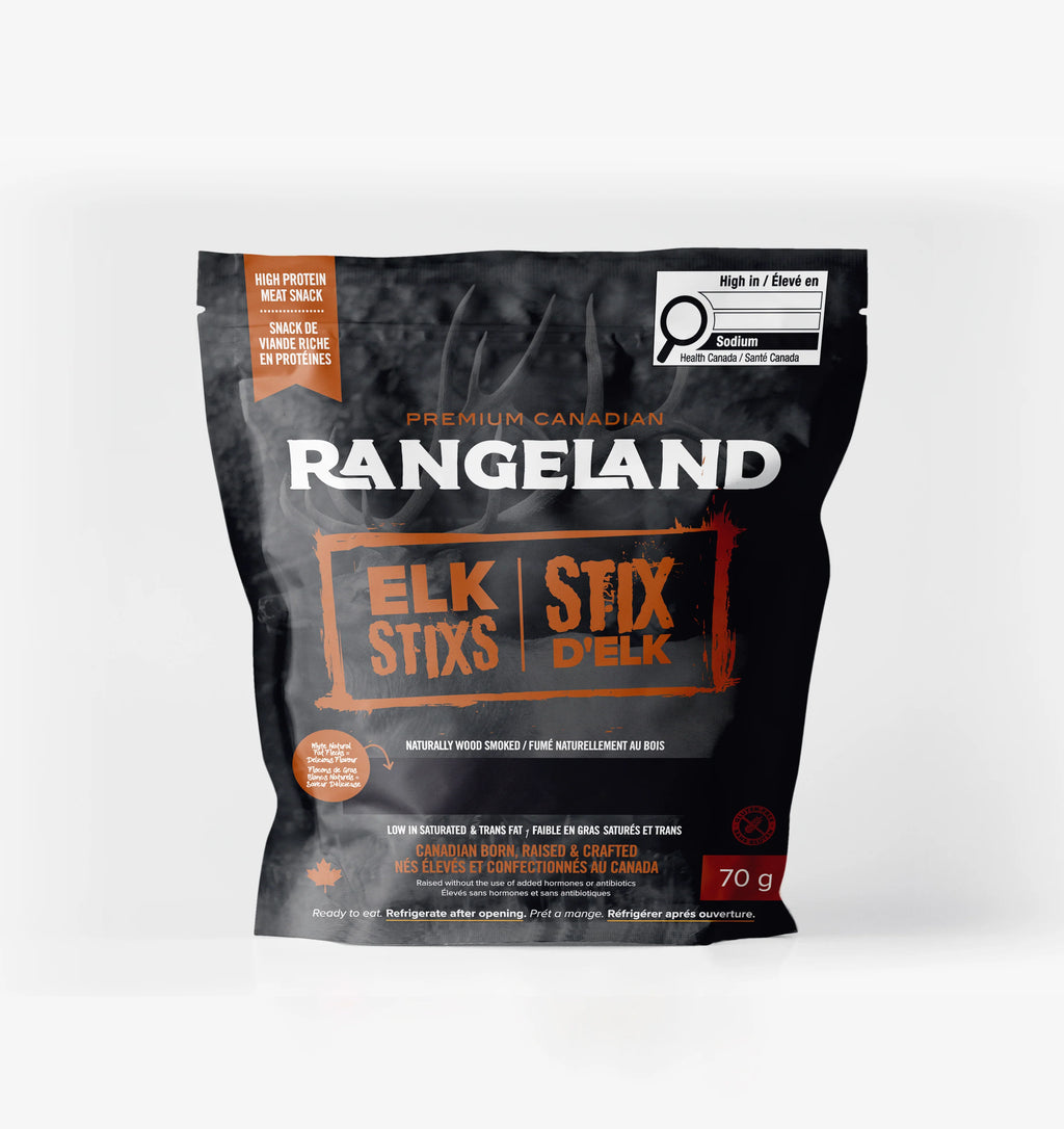 Rangeland Elk Jerky Stixs (70g) Premium Jerky from Alberta - Naturally Wood Smoked