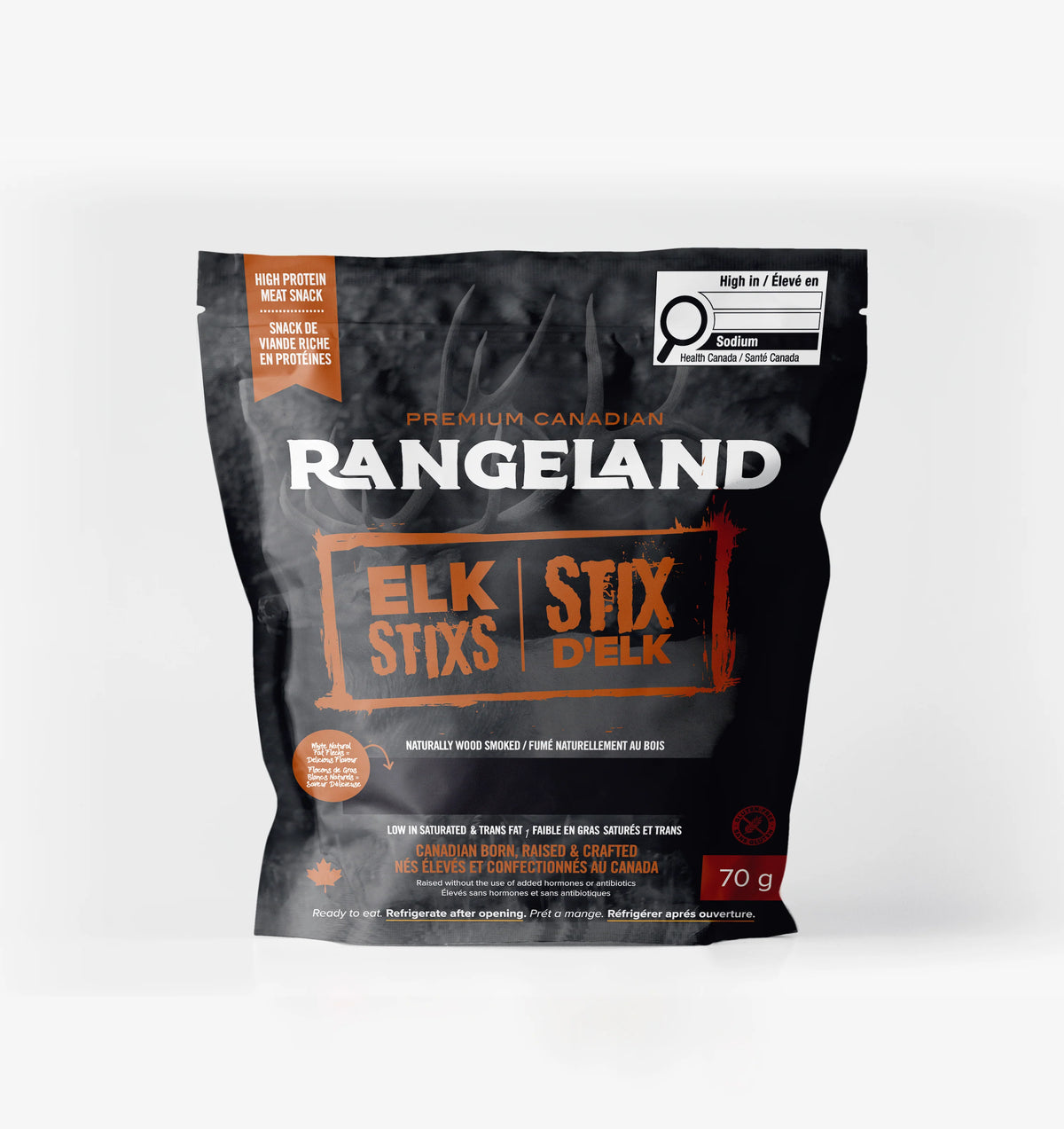 Rangeland Elk Jerky Stixs (70g) Premium Jerky from Alberta - Naturally Wood Smoked