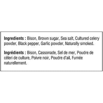 Rangeland Bison Steak Jerky Bites (70g) Premium Jerky from Alberta - Free Range Bison Naturally Wood Smoked